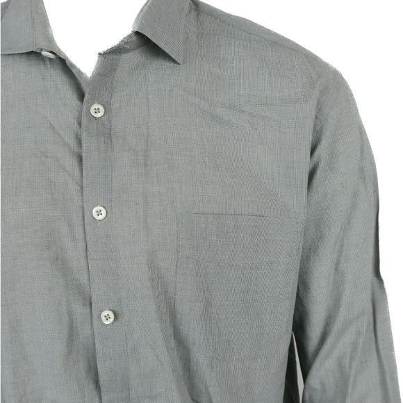 Billy Reid Men's Button Front Shirt Size Large Standard Cut Blue Gray - Picture 2 of 5